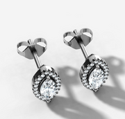 Marquise Halo Stud Earrings | Jewelverra