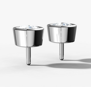 Bezel Set Cushion Diamond Stud Earrings