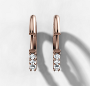 Fancy Diamond Hoop Earrings