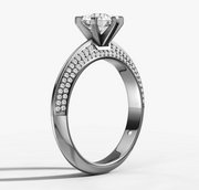 Round Pave Knife Edge Ring | Jewelverra