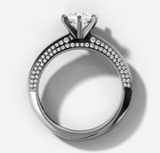 Round Pave Knife Edge Ring | Jewelverra