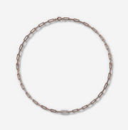 Diamond Paperclip Chain Necklace | Jewelverra