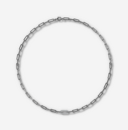 Diamond Paperclip Chain Necklace | Jewelverra