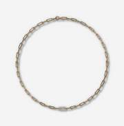 Diamond Paperclip Chain Necklace | Jewelverra