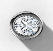 East West Bezel Set Oval Diamond Necklace