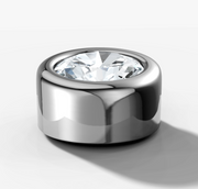 East West Bezel Set Oval Diamond Necklace