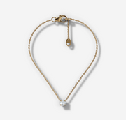 Four Prong Round Diamond Necklace | Jewelverra