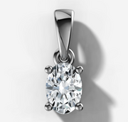 Oval Diamond Necklace | Jewelverra