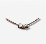 Oval Diamond Floating Necklace | Jewelverra