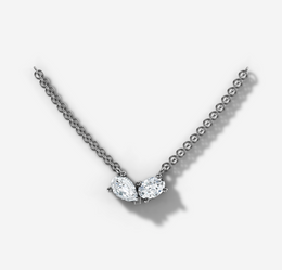 Oval Diamond Floating Necklace | Jewelverra