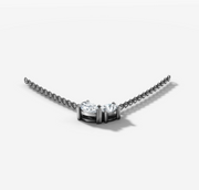 Oval Diamond Floating Necklace | Jewelverra
