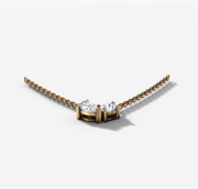 Oval Diamond Floating Necklace | Jewelverra
