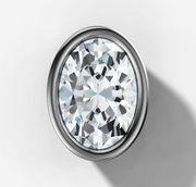 Bezel Set Oval Diamond Necklace | Jewelverra