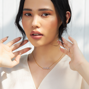 Geometric Link Diamond Necklace in Yellow Gold – Modern Chic Style | JewelVerra