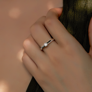 White Gold Solitaire Engagement Ring – Modern Pavé Band | JewelVerra