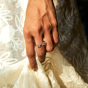 Geometric Open Diamond Ring in White Gold – Minimal Modern Statement | JewelVerra