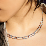 Baguette Diamond Necklace in White Gold – Sleek & Modern Fine Jewelry | JewelVerra