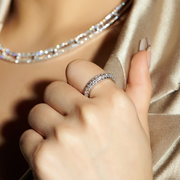 Gold Diamond Eternity Ring | Full Circle Diamond Design | JewelVerra