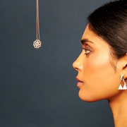 Floral Diamond Pendant Necklace in Rose Gold – Delicate Everyday Jewelry | JewelVerra