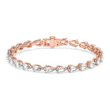 Pear-Cut Diamond Tennis Bracelet in Yellow Gold – Elegant Tear Drop Link Design | JewelVerra