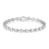 Pear-Cut Diamond Tennis Bracelet in Yellow Gold – Elegant Tear Drop Link Design | JewelVerra