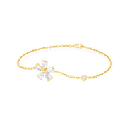 Gold Floral Diamond Bracelet – Elegant & Sparkling Jewelry for Women | JewelVerra