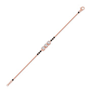 Triple Diamond Mangalsutra Bracelet for Women – Minimal Gold Design | JewelVerra