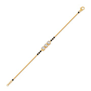 Triple Diamond Mangalsutra Bracelet for Women – Minimal Gold Design | JewelVerra
