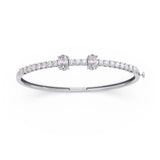 Oval Diamond Bangle Bracelet in Gold – Elegant Women’s Jewelry | JewelVerra