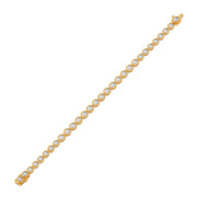 Diamond Tennis Bracelet for Women – Yellow Gold with Round Bezel Set Diamonds | JewelVerra