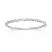 Yellow Gold Diamond Bezel Bangle – Minimal Luxury Bracelet | JewelVerra