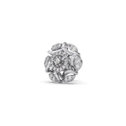Platinum Diamond Stud Earrings – Elegant Floral Cluster Design for Women | JewelVerra