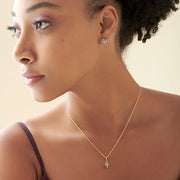 Cluster Diamond Circle Earrings in Platinum – Modern Halo Studs with Sparkling Finish | JewelVerra