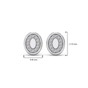 Oval Diamond Stud Earrings in Platinum – Timeless Classic Sparkle | JewelVerra