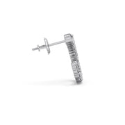 Crescent Moon Diamond Earrings for Women – Yellow Gold with Pear Cut Sparkle | JewelVerra