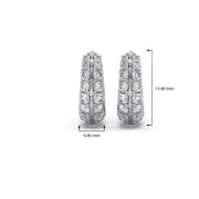 Double Row Diamond Hoop Earrings – Yellow Gold | Bold & Brilliant Sparkle | JewelVerra