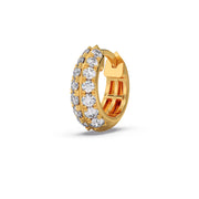 Double Row Diamond Hoop Earrings – Yellow Gold | Bold & Brilliant Sparkle | JewelVerra