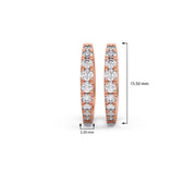 Classic Diamond Hoop Earrings – Yellow Gold | Timeless Sparkle | JewelVerra