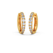 Classic Diamond Hoop Earrings – Yellow Gold | Timeless Sparkle | JewelVerra