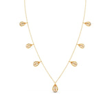 Pear Drop Diamond Necklace with Baguette Center – Teardrop Diamond Chain in Yellow, Rose & White Gold | JewelVerra
