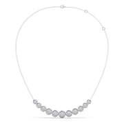 Round Diamond Cascade Necklace – Elegant Circle Design in Yellow, Rose & Silver Gold | JewelVerra