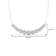 Round Diamond Cascade Necklace – Elegant Circle Design in Yellow, Rose & Silver Gold | JewelVerra