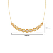 Round Diamond Cascade Necklace – Elegant Circle Design in Yellow, Rose & Silver Gold | JewelVerra
