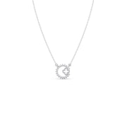 Diamond Circle Necklace with Clover Cutout – Elegant Pendant in Yellow Gold | JewelVerra