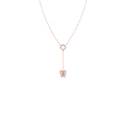 Butterfly Drop Necklace in Gold – Diamond Charm Pendant | JewelVerra