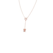 Butterfly Drop Necklace in Gold – Diamond Charm Pendant | JewelVerra