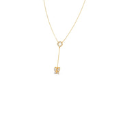Butterfly Drop Necklace in Gold – Diamond Charm Pendant | JewelVerra