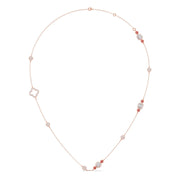 Color Accent Diamond Station Necklace – Elegant Yellow, Rose & White Gold Options | JewelVerra
