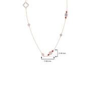 Color Accent Diamond Station Necklace – Elegant Yellow, Rose & White Gold Options | JewelVerra