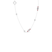 Color Accent Diamond Station Necklace – Elegant Yellow, Rose & White Gold Options | JewelVerra